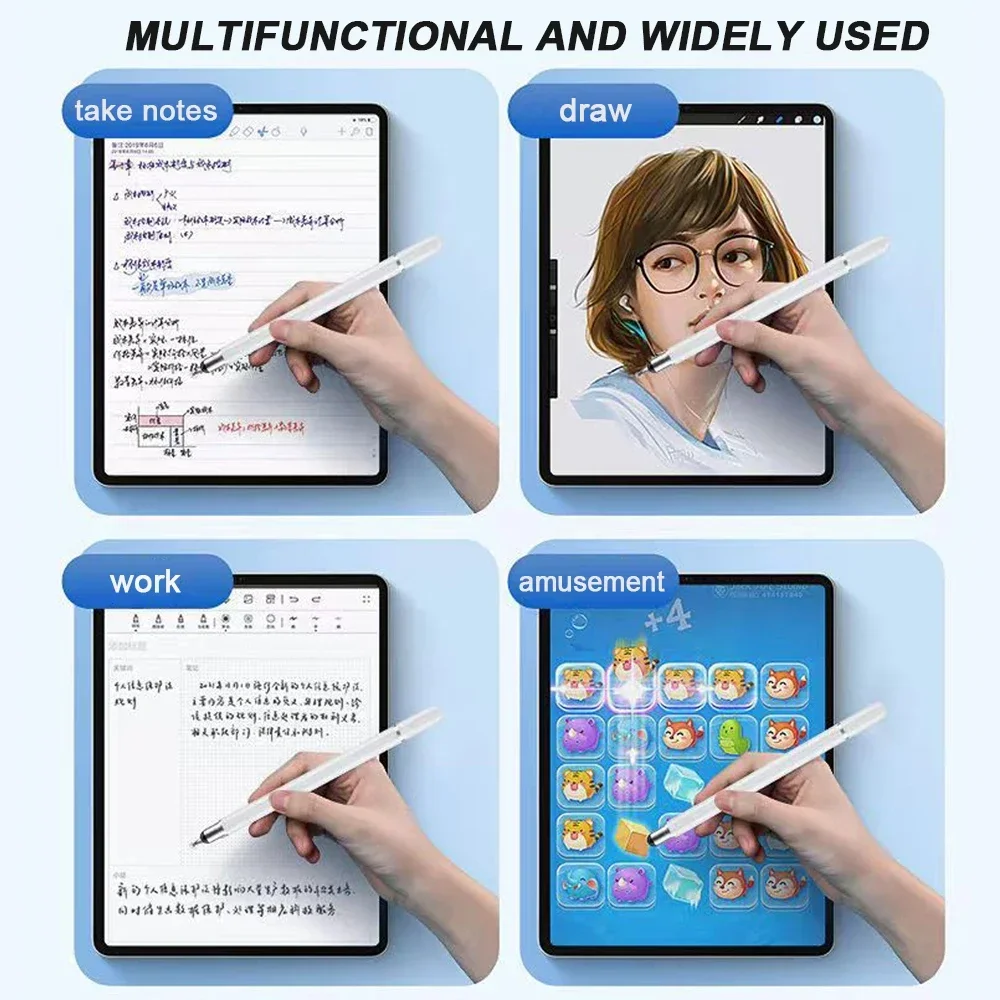 3-in-1-Eingabestift für iOS und Android, Touch-Stift, Zeichnung, kapazitiver Bleistift für IPad, Samsung, Xiaomi, Tablet, Smartphone