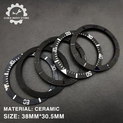 Clock Modification 38mm Bezel Matte Black High Quality Ceramic Insert Ring Inner Diameter 30.5 Fits 40mm Men's Watch Accessories