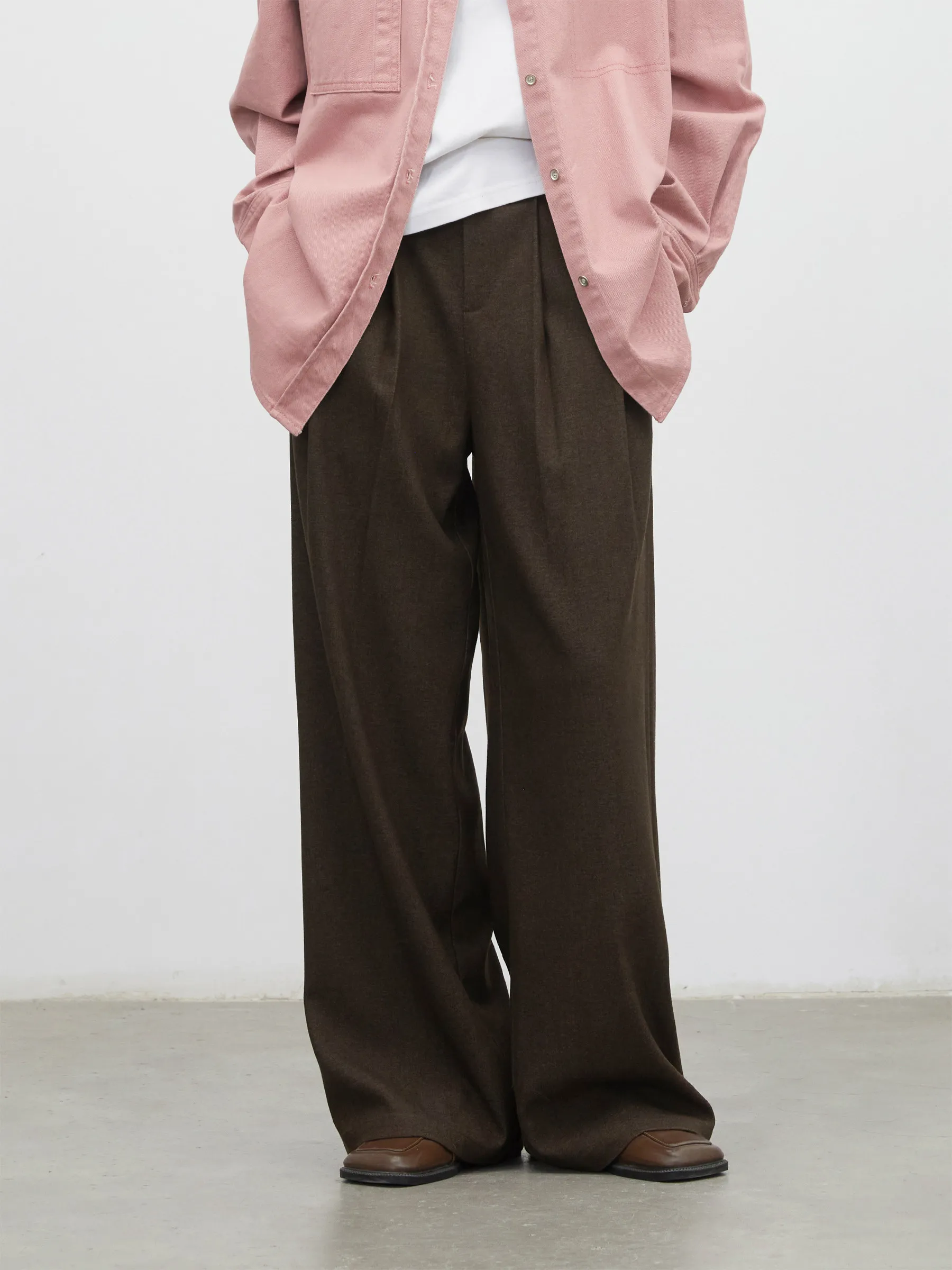 CHIC VEN Women Tailored Trousers High Waist Loose Casual Designed Slim Ladies Pleated Straight Leg Suit Pants Spring Autumn 2026 image 2