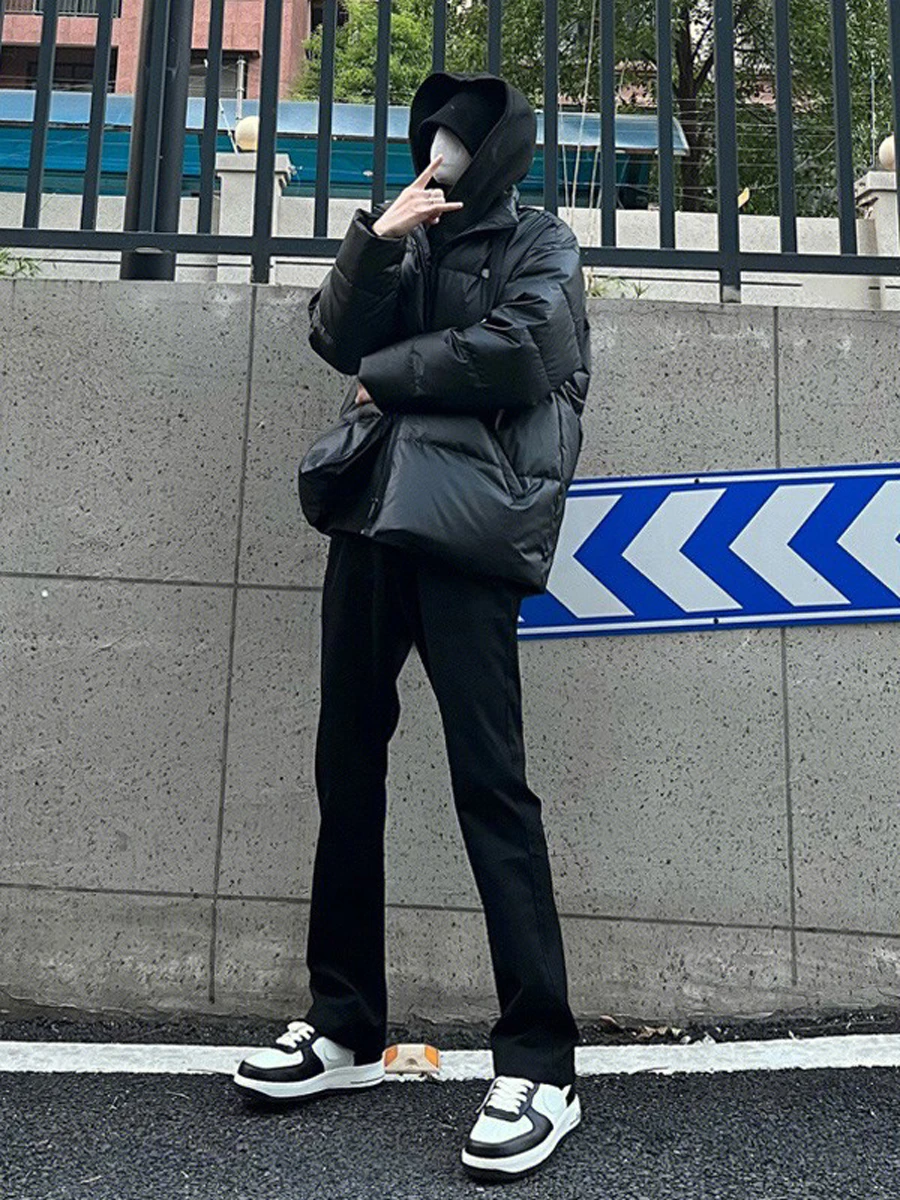 

High Elastici Straight Leg Jeans Men's Extended Length American Retro Sle Casual Wear Resistant High Waist Zipper Closure