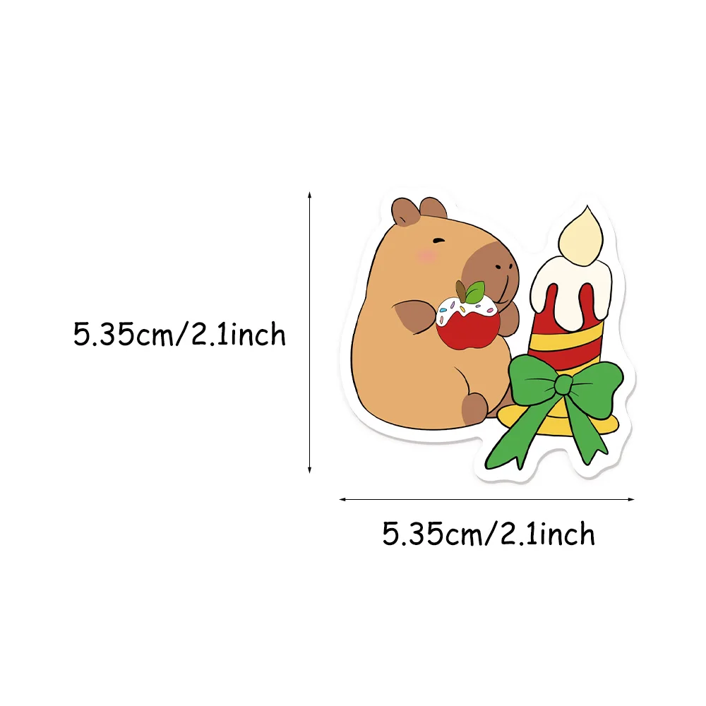 สติกเกอร์การ์ตูนคาปิบารา 50 ชิ้น สำหรับตกแต่งแล็ปท็อป กีตาร์ กระเป๋าเดินทาง จักรยาน สเก็ตบอร์ด กันน้ำ ของเล่น