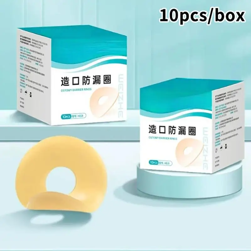 Moldable Stoma Leak Proof Barrier Rings 10Pcs/Box Ostomy Nursing Supplies for Daily Home Use