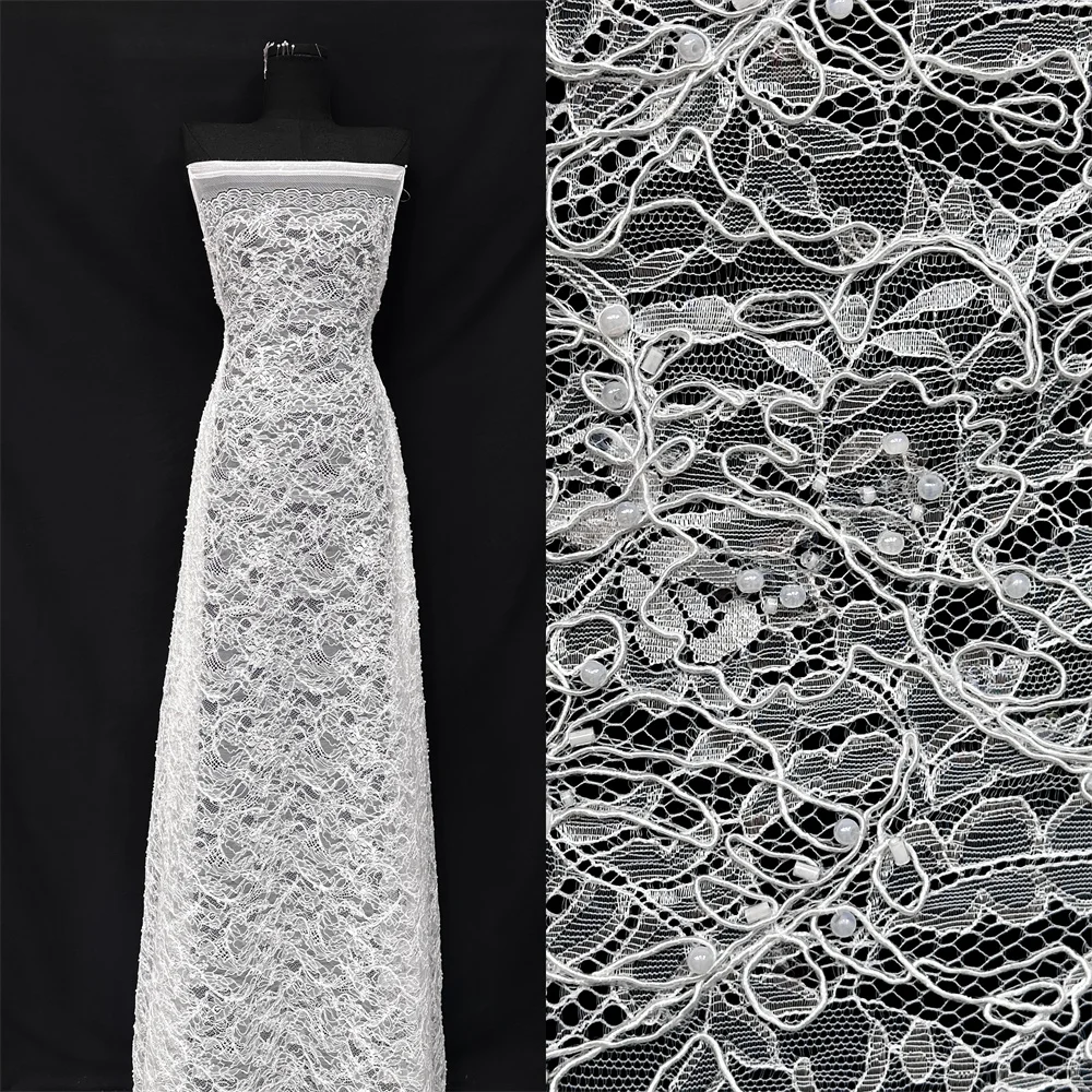Afrikaanse tule kantstof met pailletten 2025, hoge kwaliteit Franse dikke lijn mesh bruidegom kantstof Nigeria voor het naaien van feestjurk