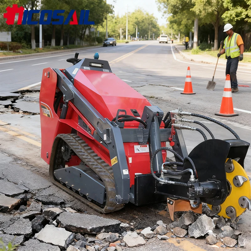 

Hot selling mini loader diesel tracked mini skid steer loader with bucket mini loader for sale
