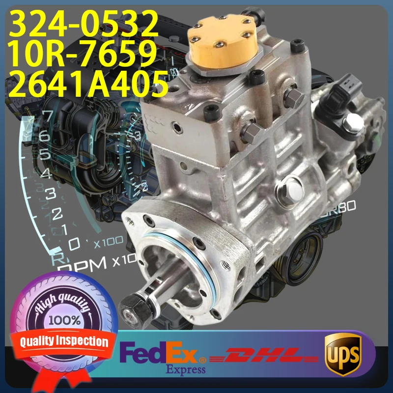 

324-0532 Fuel Injection Pump 10R-7659 2641A405 for Caterpillar CAT Engine C4.4 C6.6 Excavator M313D M315D Backhoe Loader 450E