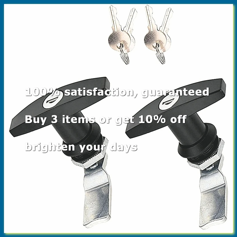 -Handle Door Lock Truck Cap Locking with 2 Keys for Most of Truck Cap Toppers Tops Black