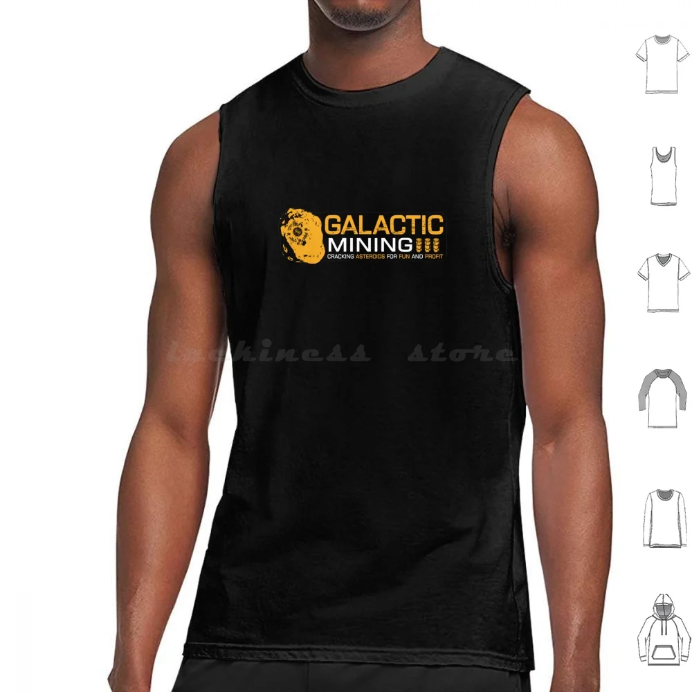 Elite Dangerous : Galactic Mining Yellow Tank Tops Vest Sleeveless Elite Dangerous Madjack Video Game Game Spaceship Space
