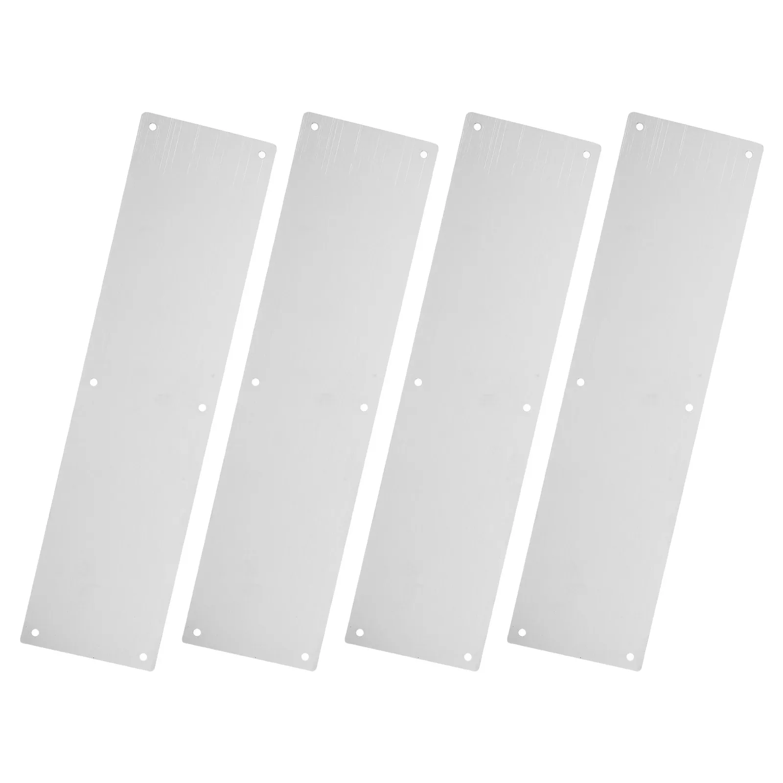 4Pcs Stainless Steel Door Kick Plates Heavy Duty Rectangular Protector for Exterior Interior Doors Commercial Entry