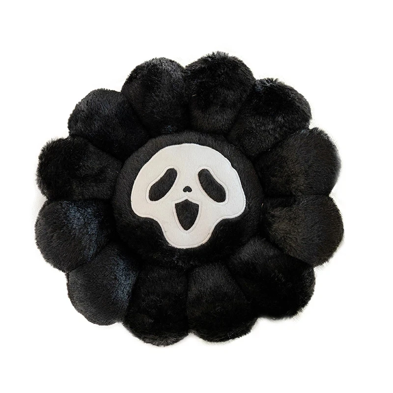 Coussin d'oreiller en peluche pour chaise de bureau, fantôme diable, tournesol, plante, pétale, jouets en peluche pour filles, décoration de maison, cadeau