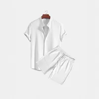 Summer Hot Sale Of The Season Men's Casual Loose Multi-Color Beachwear Short Sleeve Set Sporty Style from Mainland China