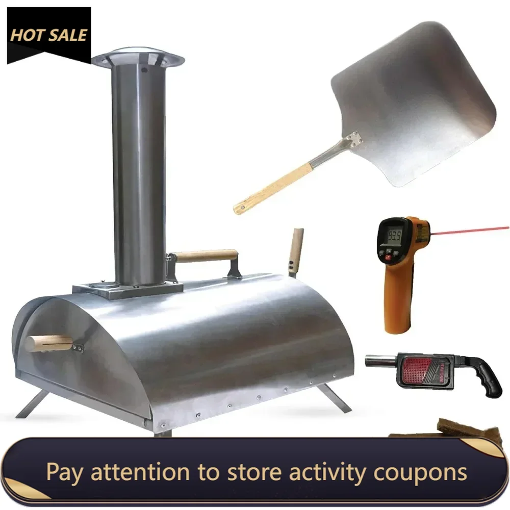 

Wood Fired Pizza Oven Portable for Outdoor Cooking Includes Pizza Peel Blower Kitchen Decor Shelter Cut Pizzas Accessories Tools