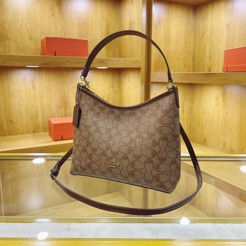 

Women's Leather Messenger Bag By Famous Designer - Elegant Ladies Shoulder Bag Classic Tote Handbags For Work