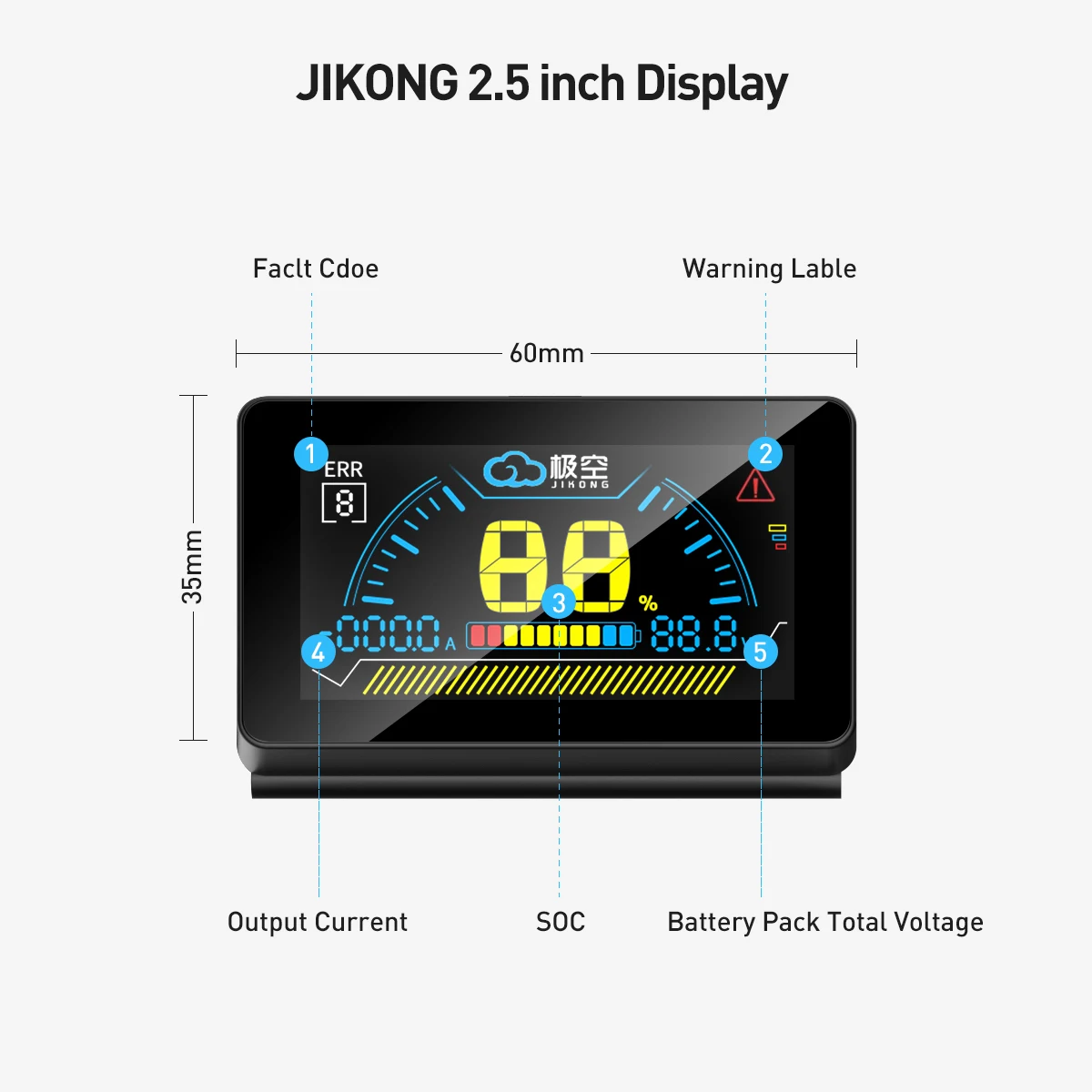 JIKONG BMS 2.5 inch Display for JIKONG BMS