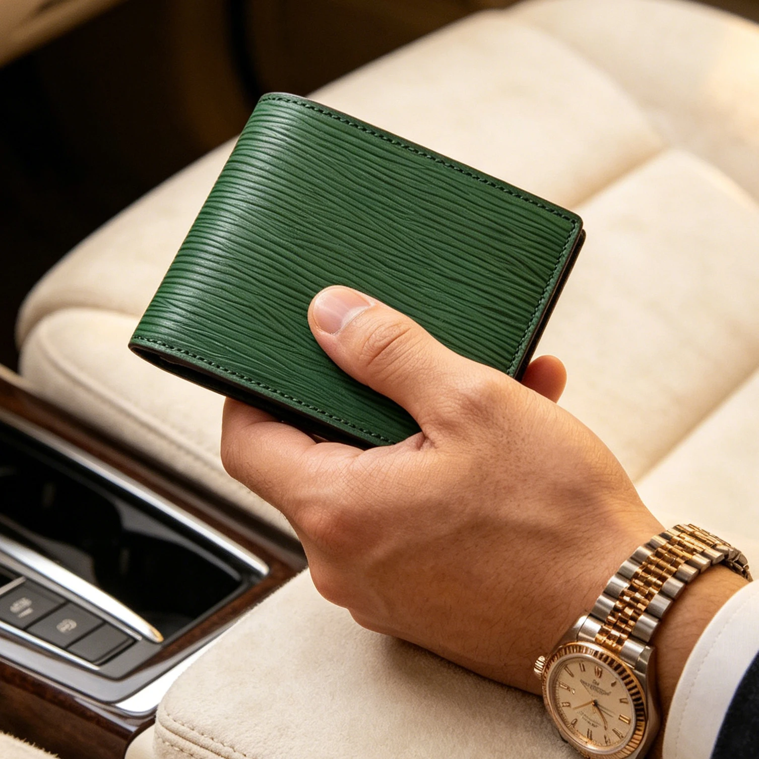 Hiram Beron Custom Name Men Bifold Wallet EPI Leather Dress Style Luxury Products Gift for Friend Dropship