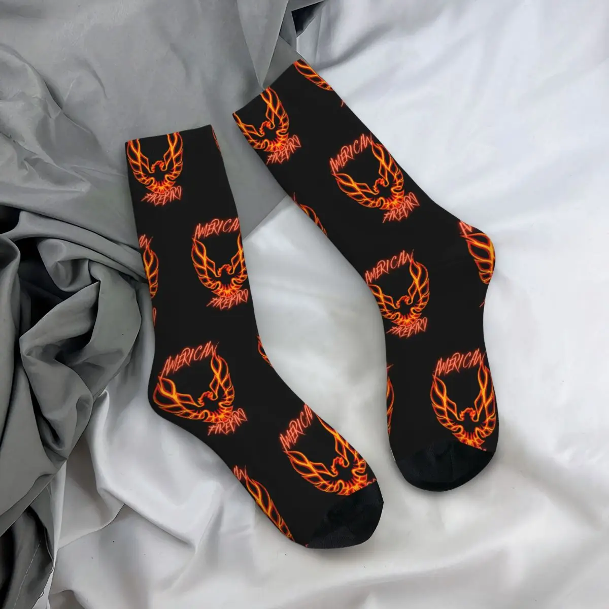 Chaussettes coordonnantes américaines Firebird pour hommes, bas de sport d'hiver, chaussettes de course, cadeau personnalisé, moyen, doux, Harajuku