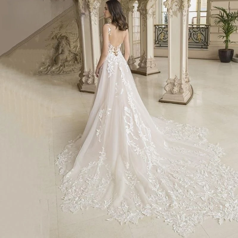 Robe De mariée sirène en Satin, Sexy, boutons au dos, manches longues, style bohème, dentelle, plage, personnalisée aux mesures élégantes