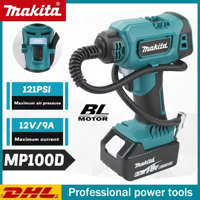 

Электрический воздушный компрессор Makita 12В, 600 мм, беспроводной, портативный, перезаряжаемый, ручной, для автомобилей, для аккумуляторов 18В
