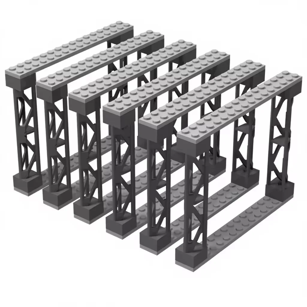 Railway Track Double-layer Elevated Bridge Piers Curved Tracks Straight Tracks Combination Building Blocks Toy Christmas Gift