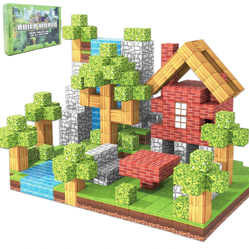 

Magnetic Blocks Kids Building Toys Magnetic Building Cube Game Constructions Toys for Boys Girls STEM Montessori Stacking Toy