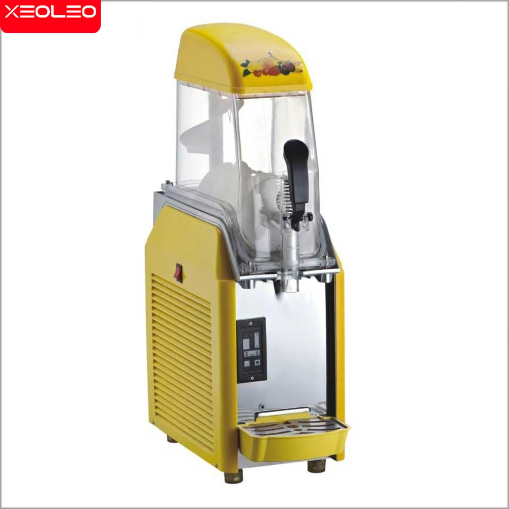 XEOLEO 12L Slushie Machine Single Cylind Smoothie Maker  Slushy Maker 550W Snow Melting Machine Smoothies Granita Machine Yellow