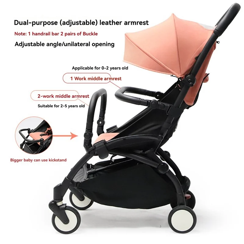 FBIL-Stroller الوفير بار مسند الذراع عربة الملحقات قابل للتعديل المقود ل YOYO/YOYA الطفل يدفع باليدين
