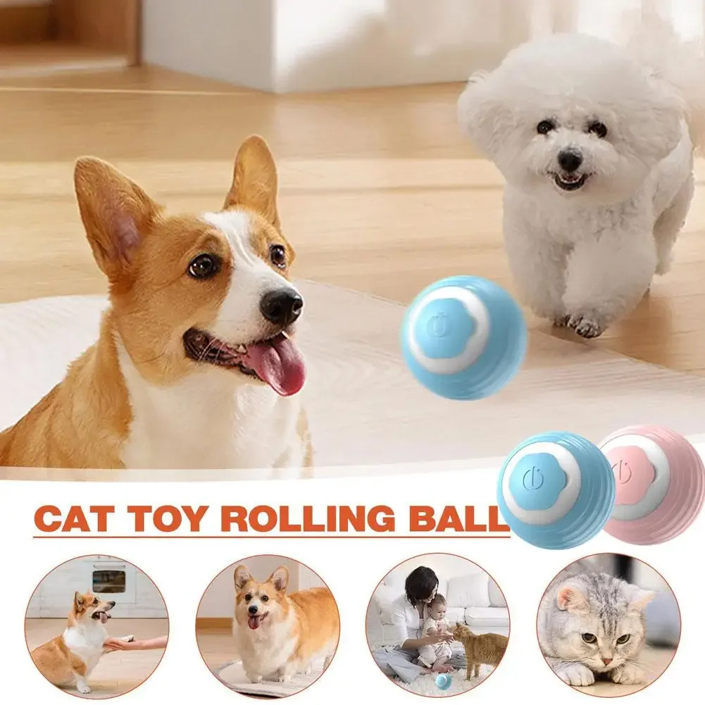 Cat Interactive Toy Gravity Intelligent Rolling Ball Teeth Teasing Ball Sounding Pet Electric Grinding Accessories Cat Catn C6W0