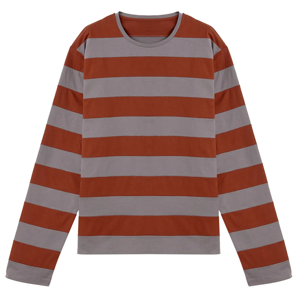 26 autumn/winter new striped printed cotton long sleeved T-shirt #S4142