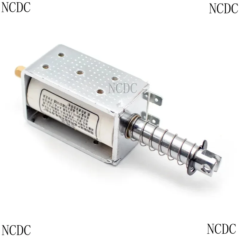 60MM Long Stroke Thrust 15KG Push-Pull Electromagnet 12V 24V AC 220V Self-Reset