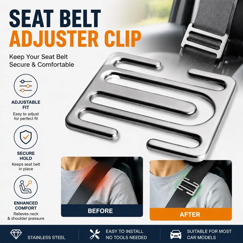 Car Seatbelt Adjuster Anti Pinch Neck Seat Seatbelt Limiter Protective Cover Loose Fastening  Parts