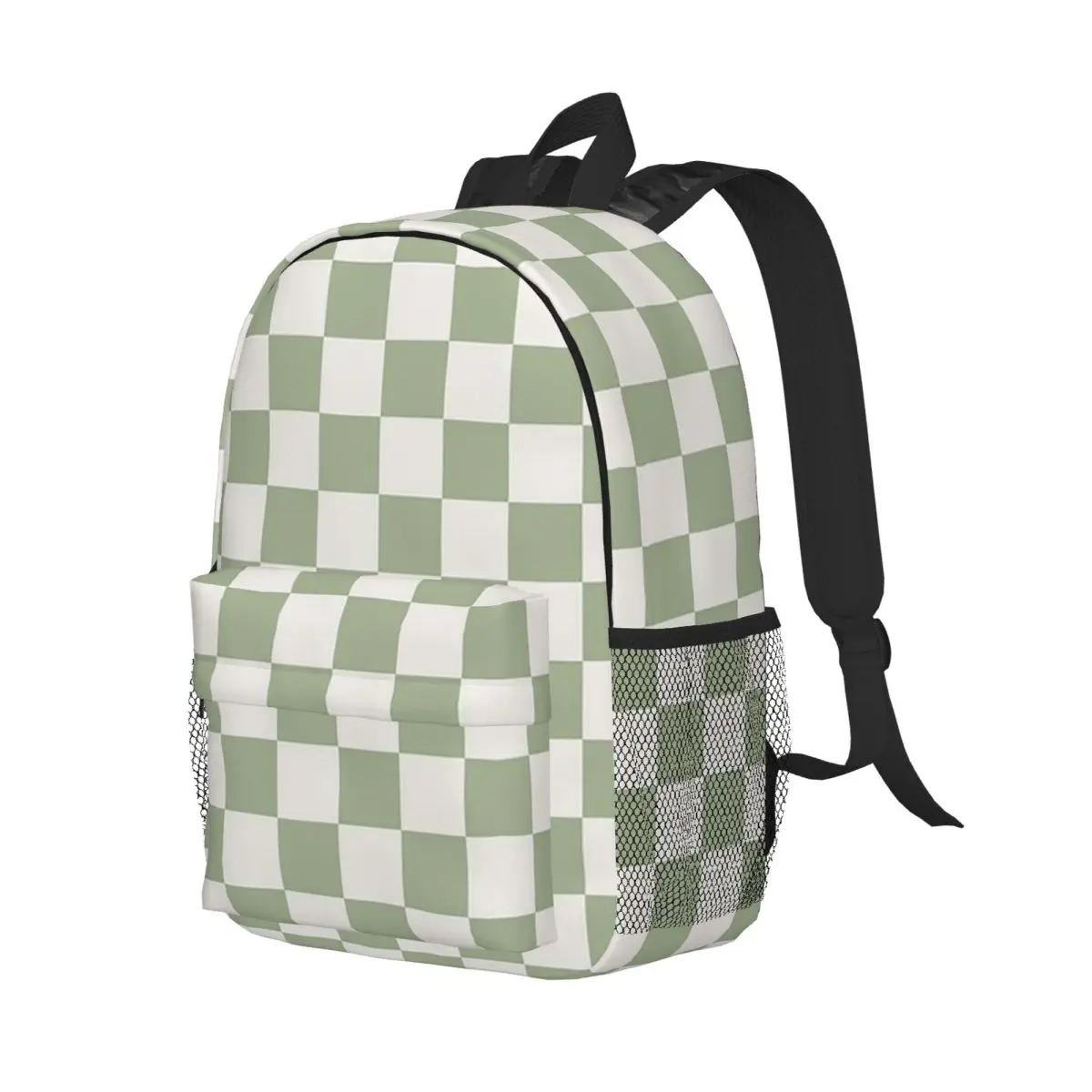 Checkerboard Mini Check Pattern Backpack Student Boys Girls BookBag Men Women School Bag Computer Shoulder Bags