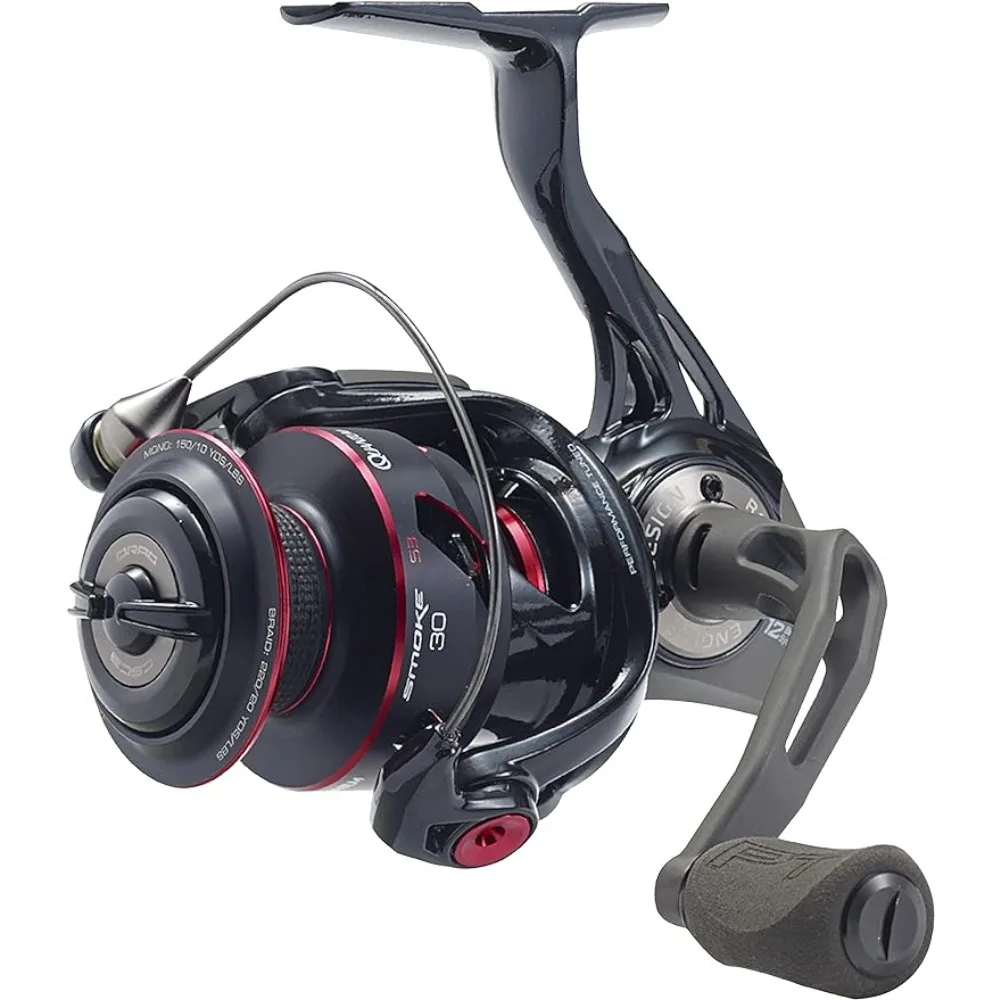 Fishing Reel, Changeable Right- or Left-Hand Retrieve, Continuous Anti-Reverse Clutch with NiTi Indestructible Bail, Black