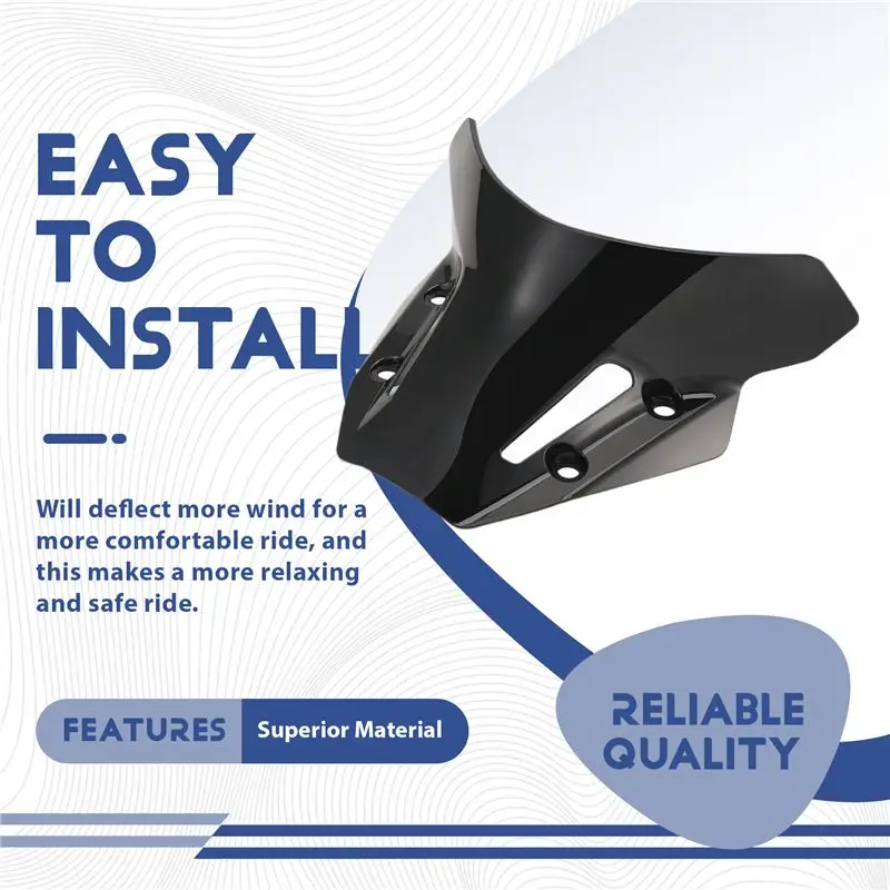 A19Q-For YAMAHA MT09 FZ09 MT-09 FZ-09 2021-2022 Motorcycle Windscreen Windshield Deflector Cover Wind Screen