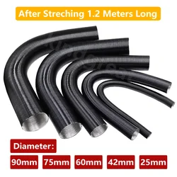 25mm 42mm 60mm 75mm 90mm Diameter 120cm Length Air Diesel Parking Heater Duct Pipe Tube Hose For Webasto Eberspacher Car Camper