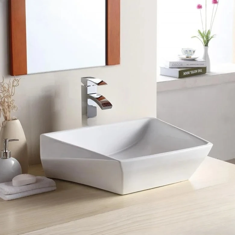 PYH Ceramic Art Basin Irregular Polygonal Heart-shaped Water Drop-shaped Basin Stone Basin