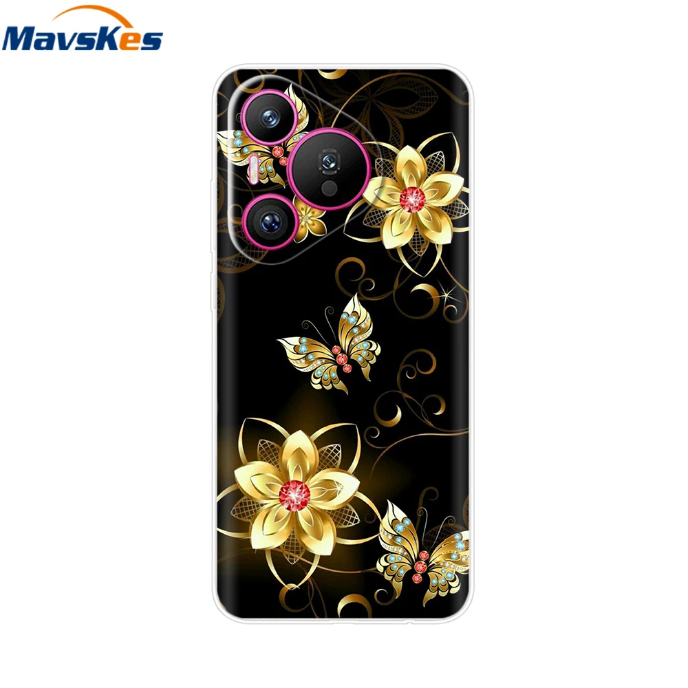 Phone Case For Huawei Pura 70 Fashion Sweet Girl Transparent Soft Silicone Back Cover For Huawei Pura 70 Pro Pura70 Pro+ Fundas image 2