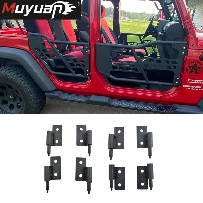 

Летний полутрубный дверной комплект стальных петель в сборе, совместимый с Jeep Wrangler JK JL 2007-2025 Unlimited Rubicon Sahara 2/4 дверцы