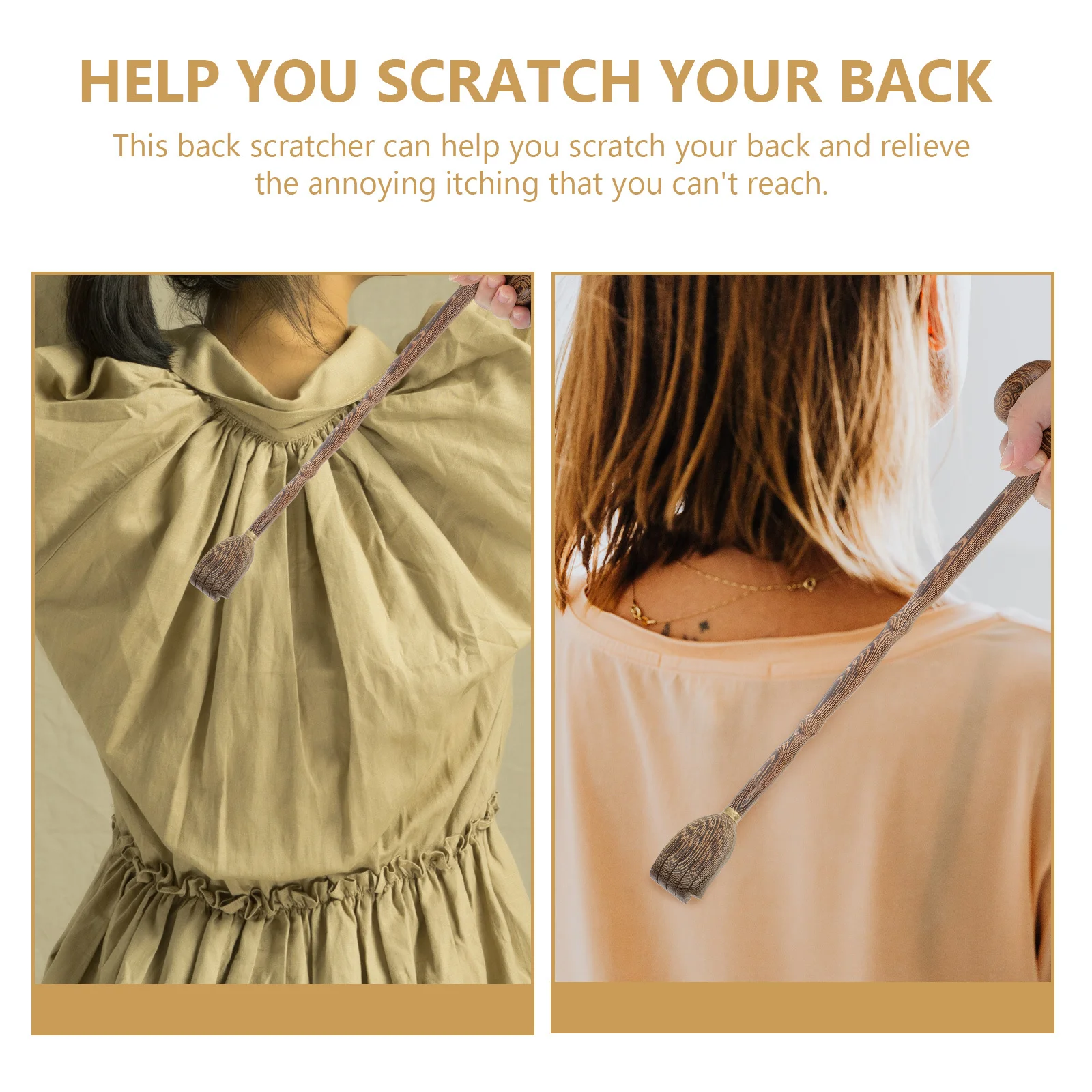 

Handheld Back Scratcher Massager Wooden Hammer Acupuncture Point Massaging Tool for Body Relaxation and Comfort