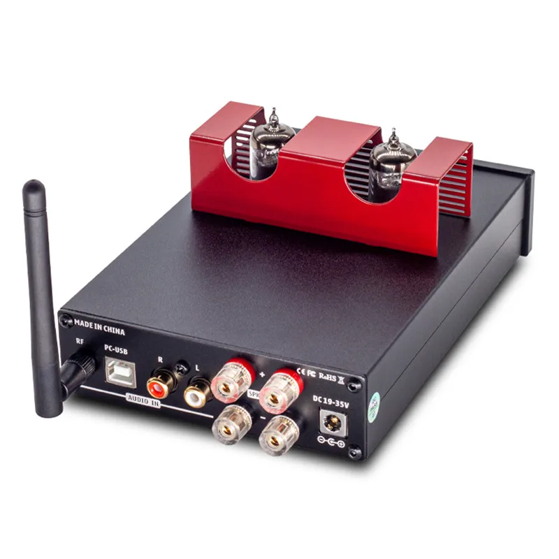 DC32V Bluetooth 5.0 6K4 / 6*5N Vacuum Tube Preamplifier 160W*2 2.0 Stereo TDA7498 HIFI Home Computer Desktop Audio Amplifier