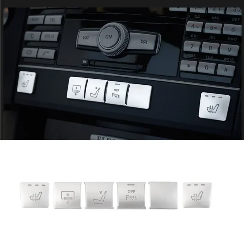 

Center Console Function Buttons Decals Decoration Cover Trim Car Styling For Mercedes Benz W212 W204 X204 GLK C E Class