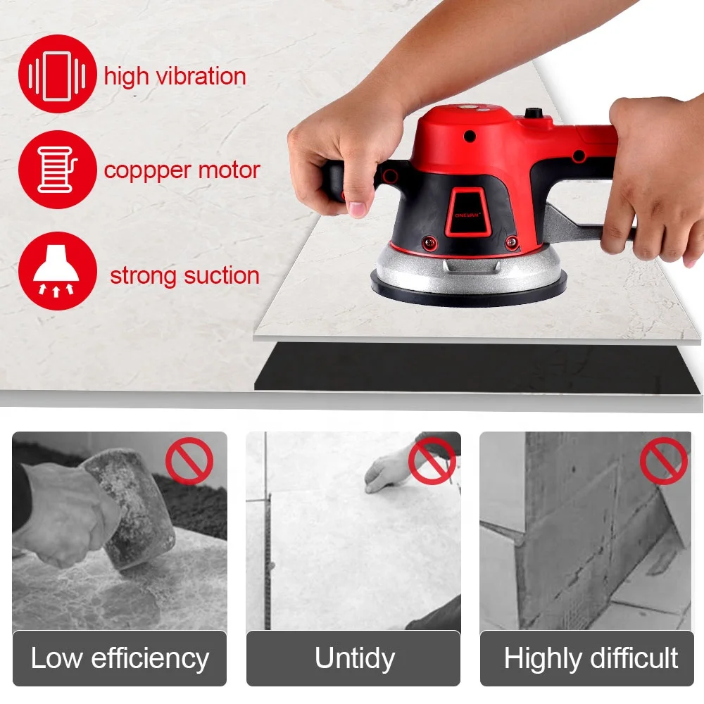 200KG Tiles Tiling Machine Tile Vibrator Suction Cup 6 Gear Adjustable Floor Vibrator Leveling Power Tool In stock Germany