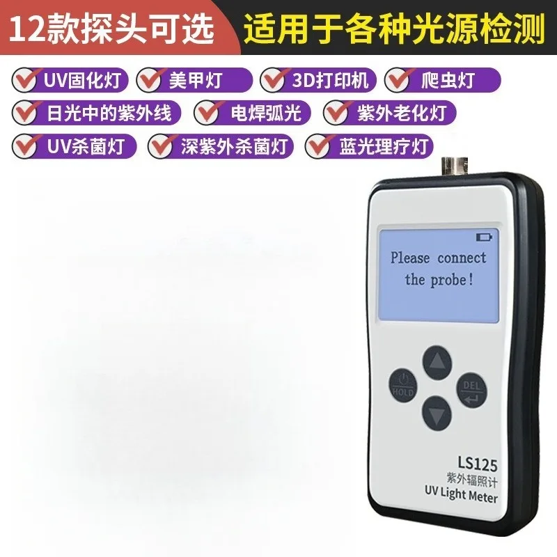 Multi Channel Light Meter UV Power Meter Irradiance Tester Lux Intensity Detector Professional Illumination Measuring Instrument