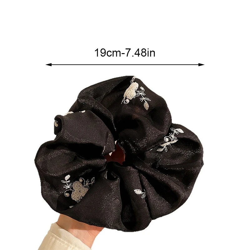 1 قطعة حلقة الشعر المطرزة زهرة الراقية شريط مرن إكسسوارات الشعر لتزيين ذيل الحصان