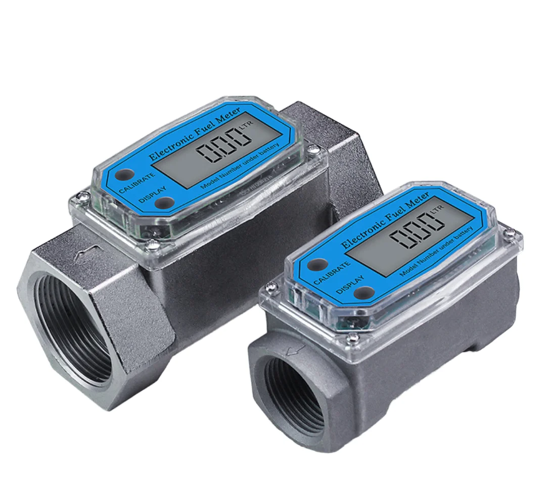 고온 120 ℃   액체 디지털 터빈 유량계 SS304 2인치 터빈 물 연료 디젤용
