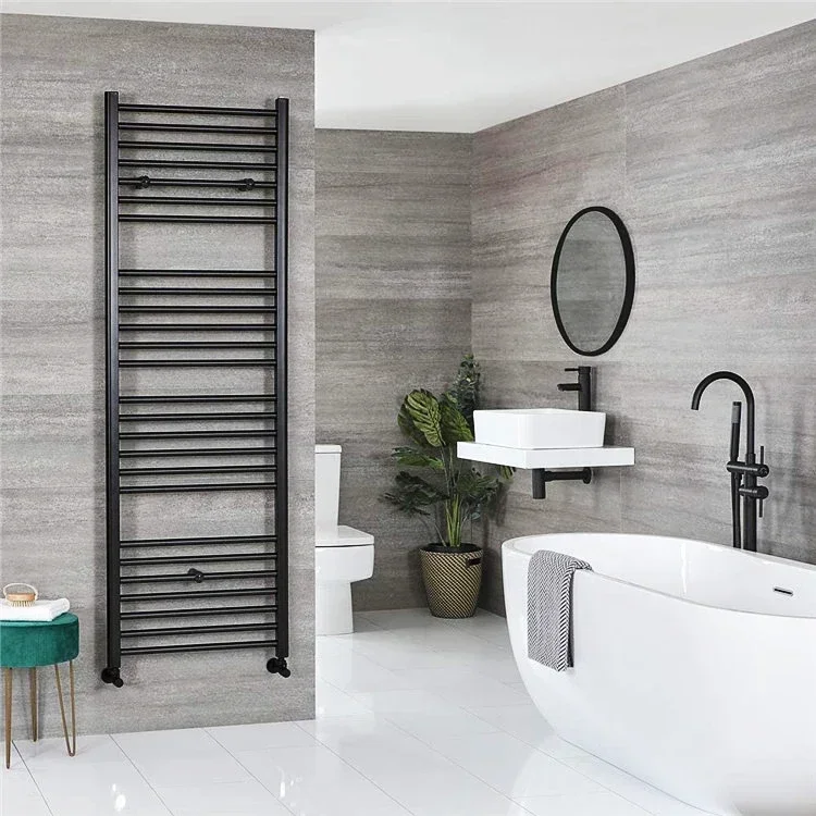 Hot Selling 1200mm X500mm  Vertical White Powder Coating Hot Water Heated Towel Rail for Bathroom