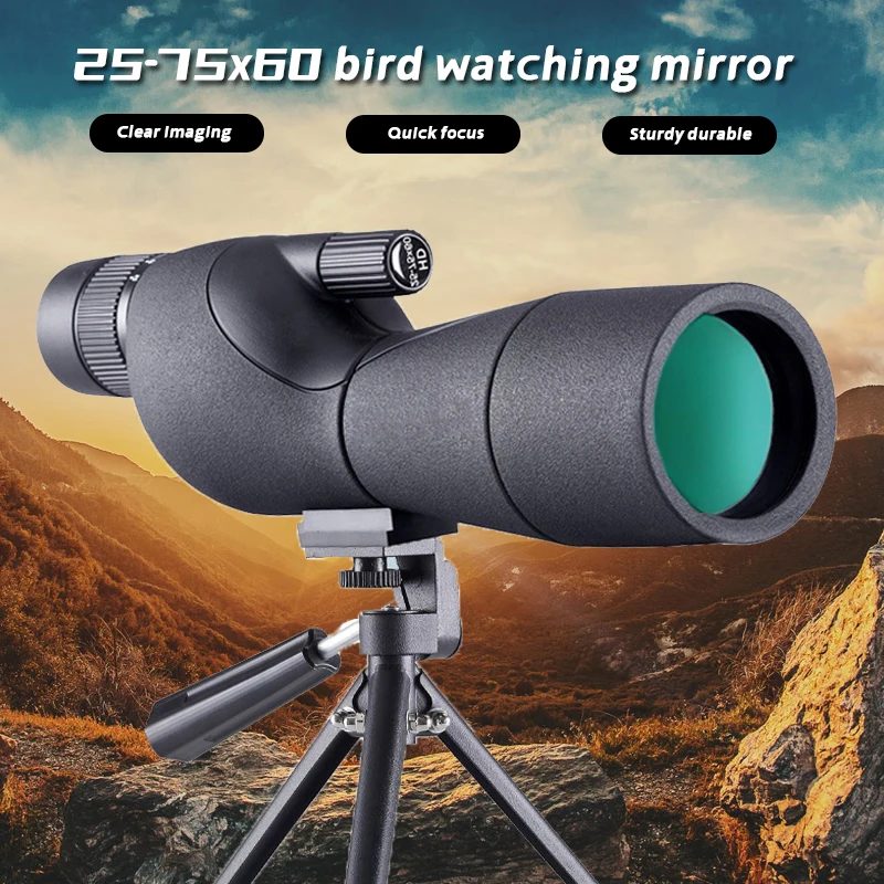 

Monocular Zoom High-Definition 25-75x60 Telescope Long-Distance Waterproof Camping Bird Watching Powerful Monocular