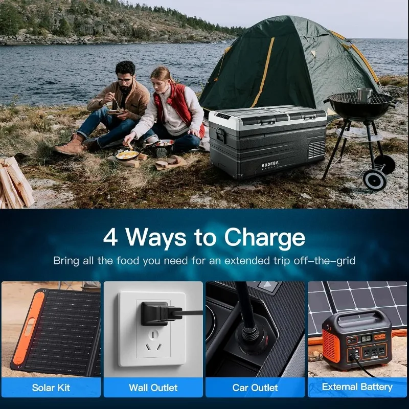 12 Volt Car Refrigerator, RV Car Fridge Dual Zone APP Control, Portable Freezer 95 Quart(90L)