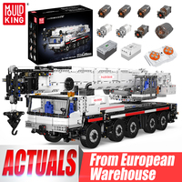 Mould King 17075 Technical Car Toys The RC Motorized LTM 1110 Crane Building Block Heavy-Duty Truck Brick Kids Christmas Gift
