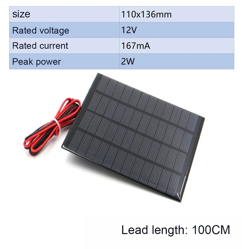 9V 12V 18V Solar Epoxy Panel Mini Solar Power Panel DIY Production Experiment Test