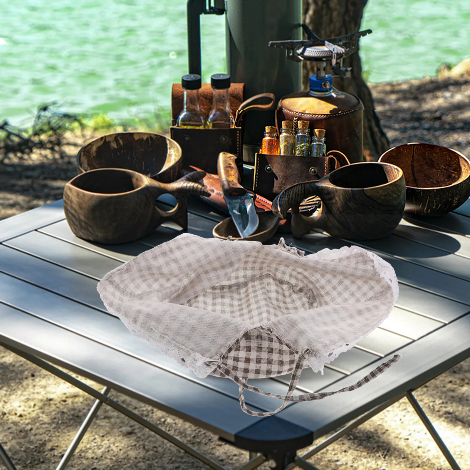 استبدال بطانة لسلة الخوص الدانتيل تقليم القماش إدراج نزهة تخزين الحاويات النسيج بطانة التخزين المنزلي