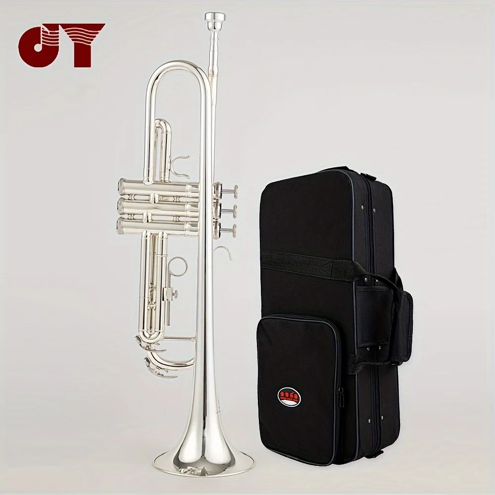 

JYTR-E100S Trumpet B-flat Brass Silvery Plated Professional Trumpet Jazz Instrument High Quality Horn Band Horn For Beginners